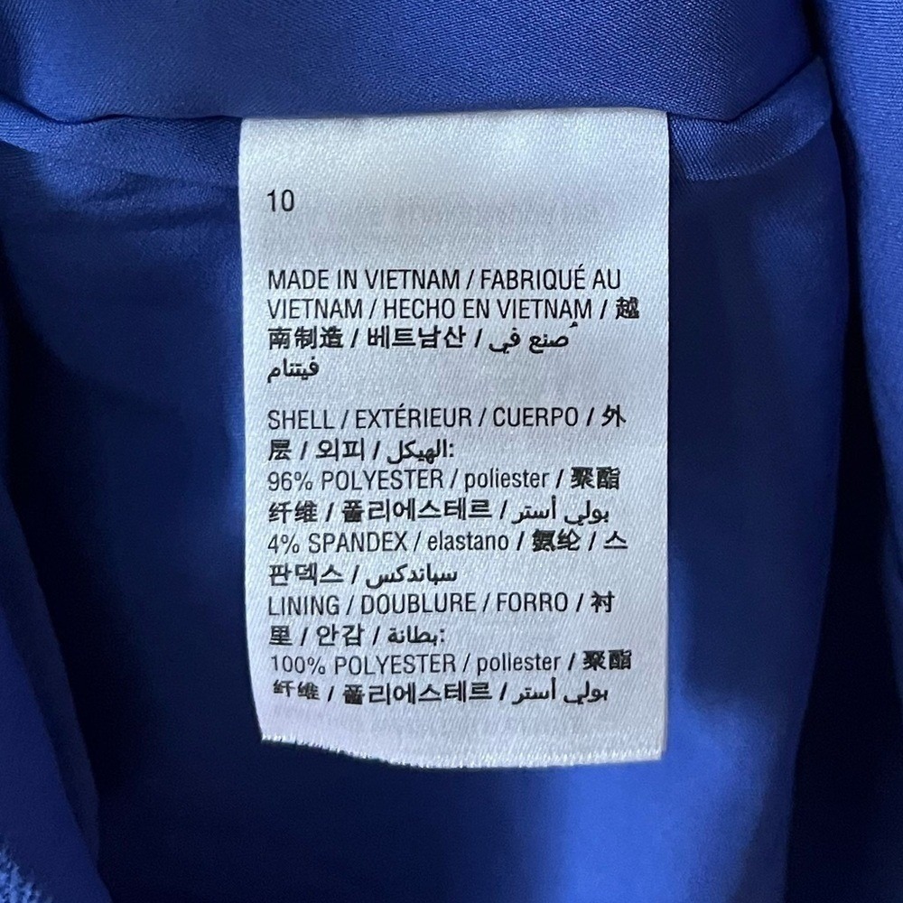 Bar III Cobalt Blue Ruffle Sleeve Shift Dress Womens 10 Cocktail Career NWT - Picture 9 of 14